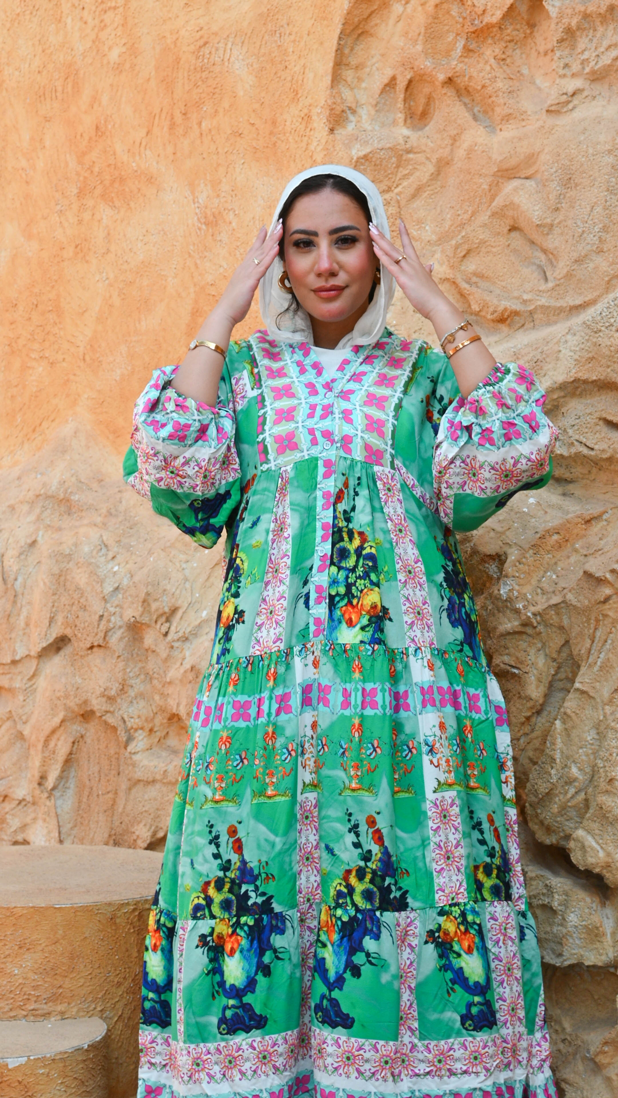 vibrant maxi dress Tropical Oasis